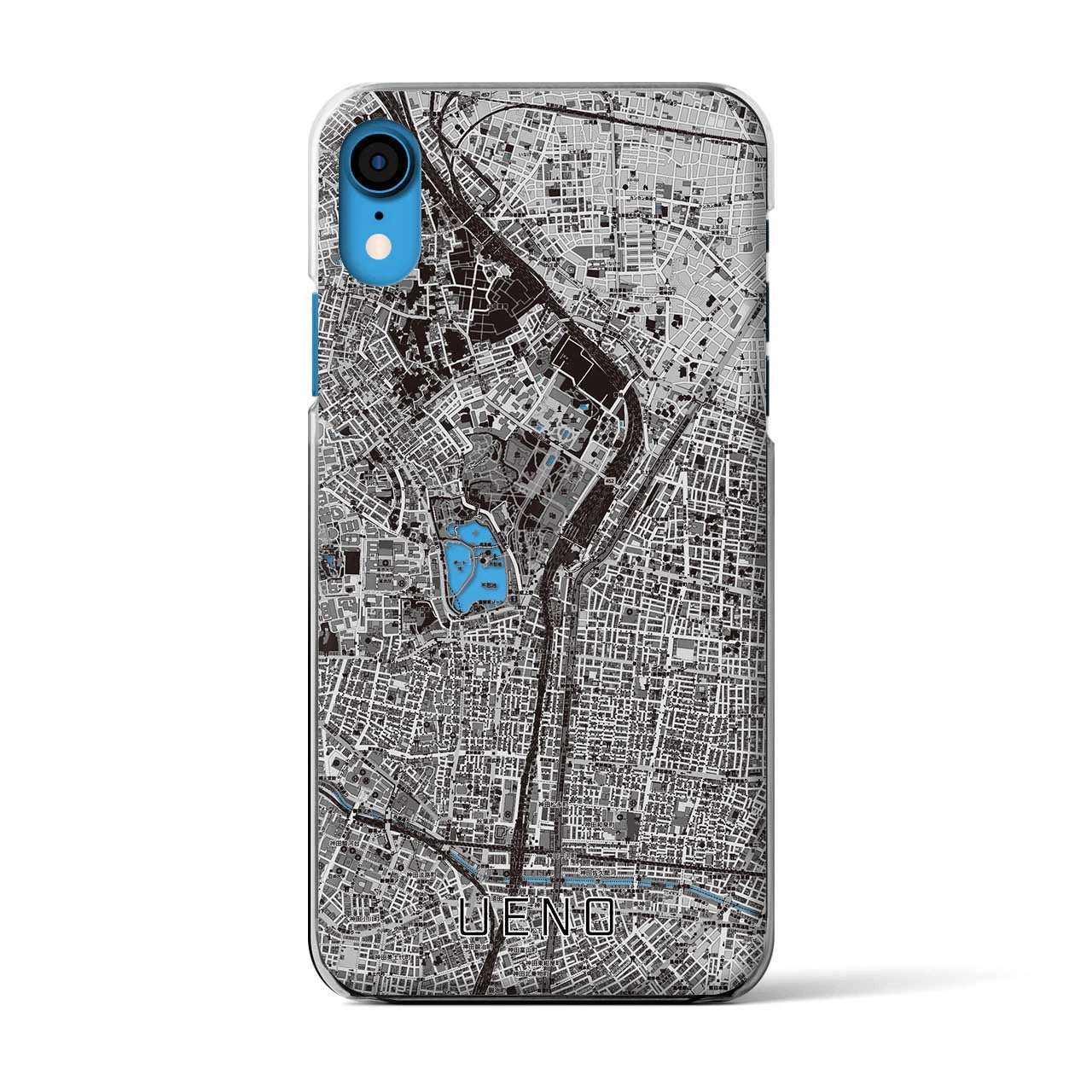 【上野(東京都)】地図柄iPhoneケース(クリアタイプ)