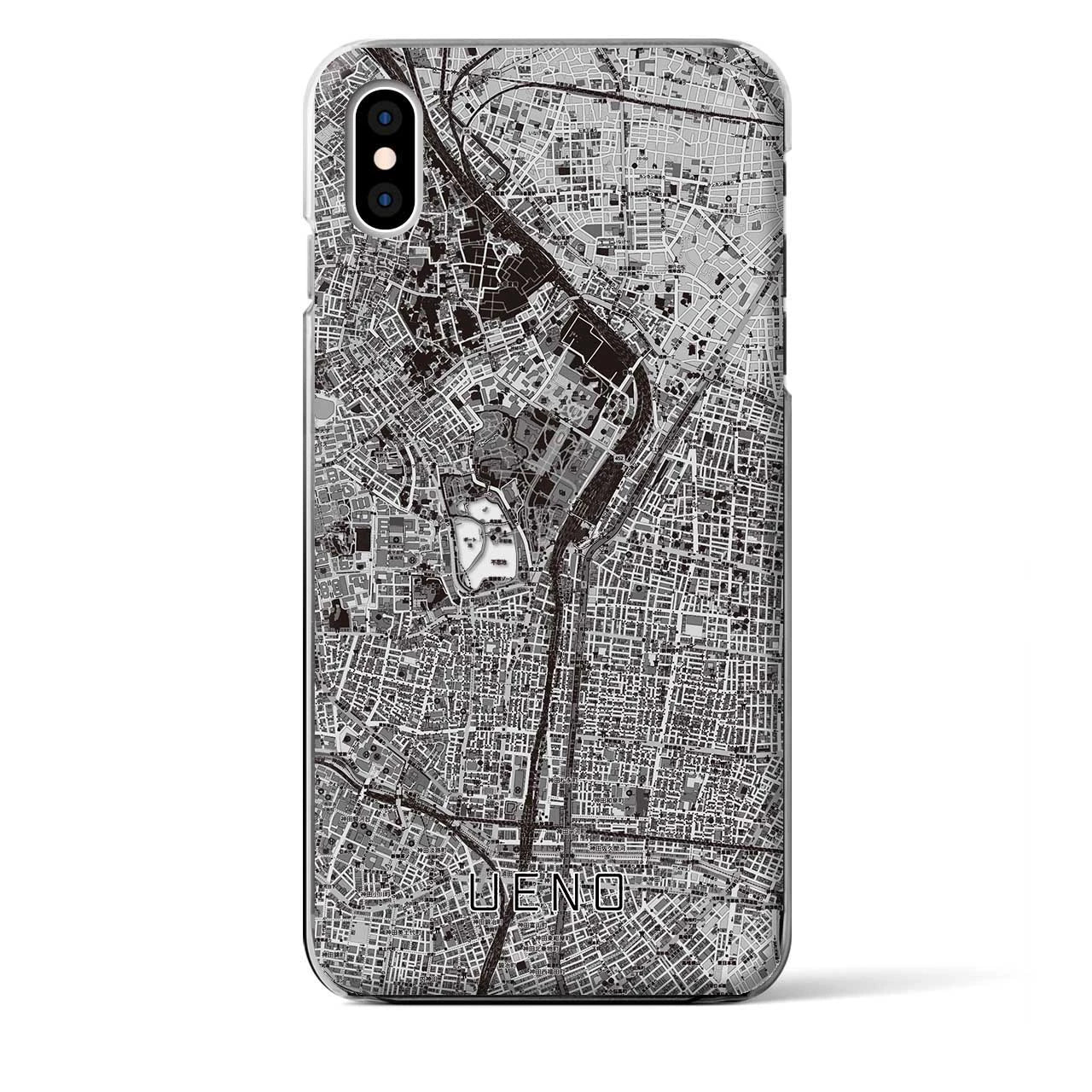 【上野(東京都)】地図柄iPhoneケース(クリアタイプ)