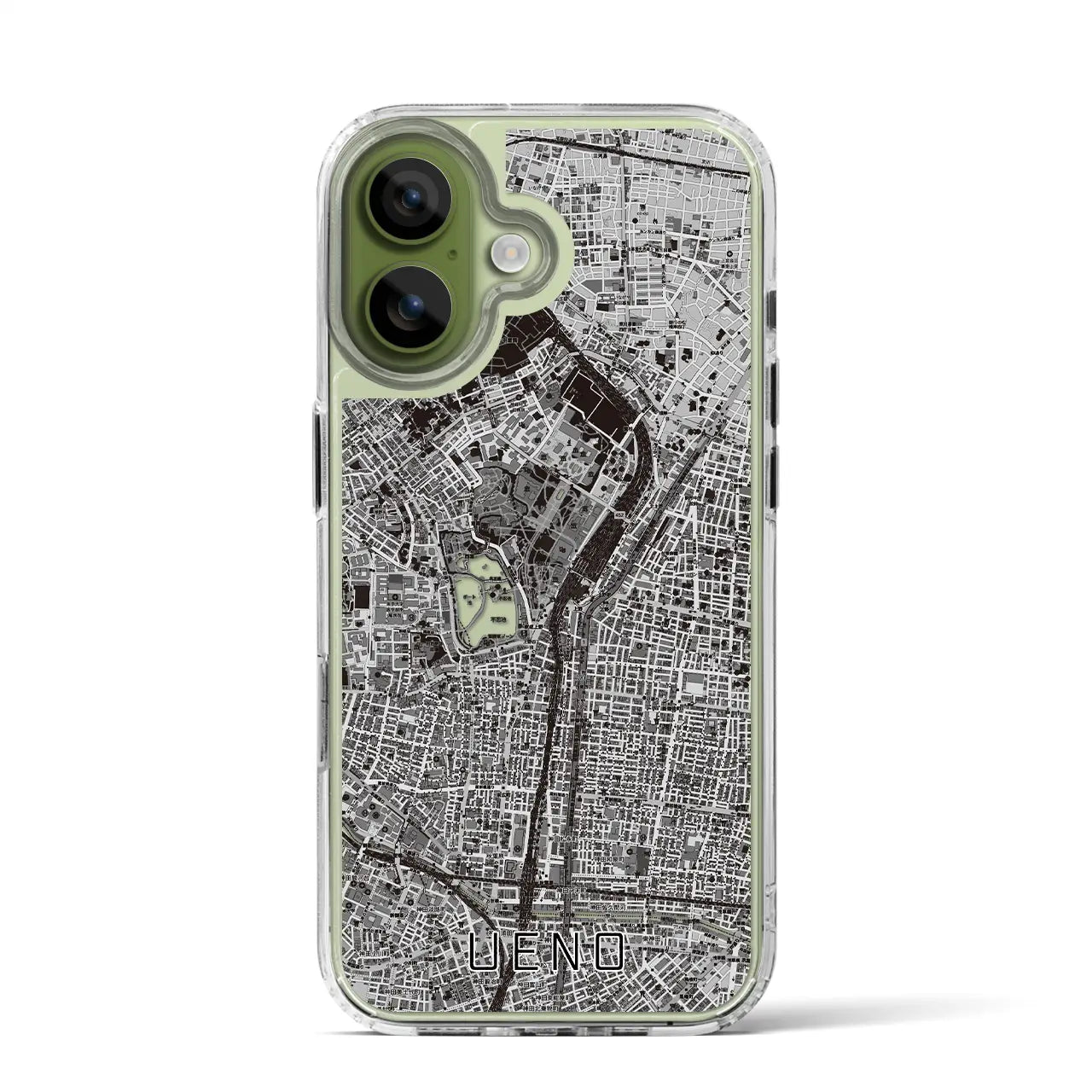 【上野(東京都)】地図柄iPhoneケース(MagSafeタイプ)