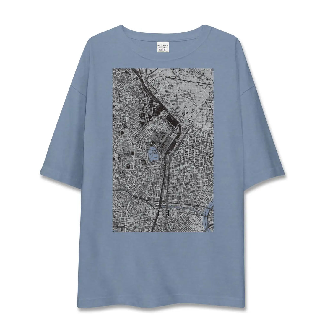 【上野(東京都)】地図柄ビッグシルエットTシャツ