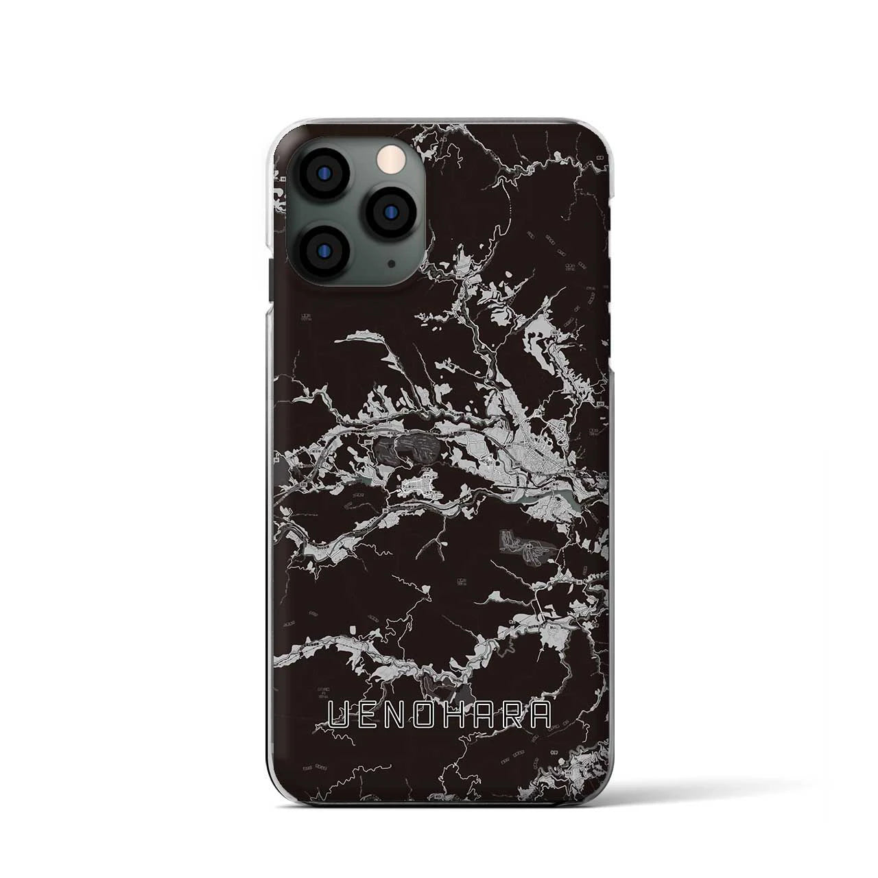 【上野原(山梨県)】地図柄iPhoneケース(クリアタイプ)