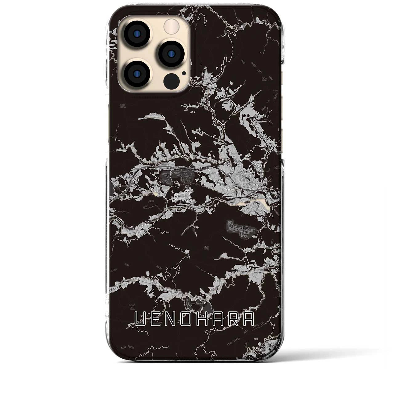 【上野原(山梨県)】地図柄iPhoneケース(クリアタイプ)