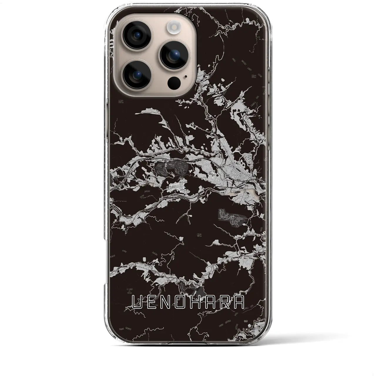 【上野原(山梨県)】地図柄iPhoneケース(クリアタイプ)