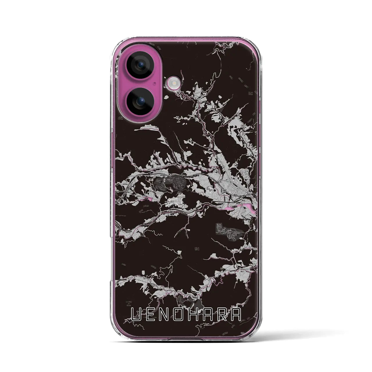 【上野原(山梨県)】地図柄iPhoneケース(クリアタイプ)