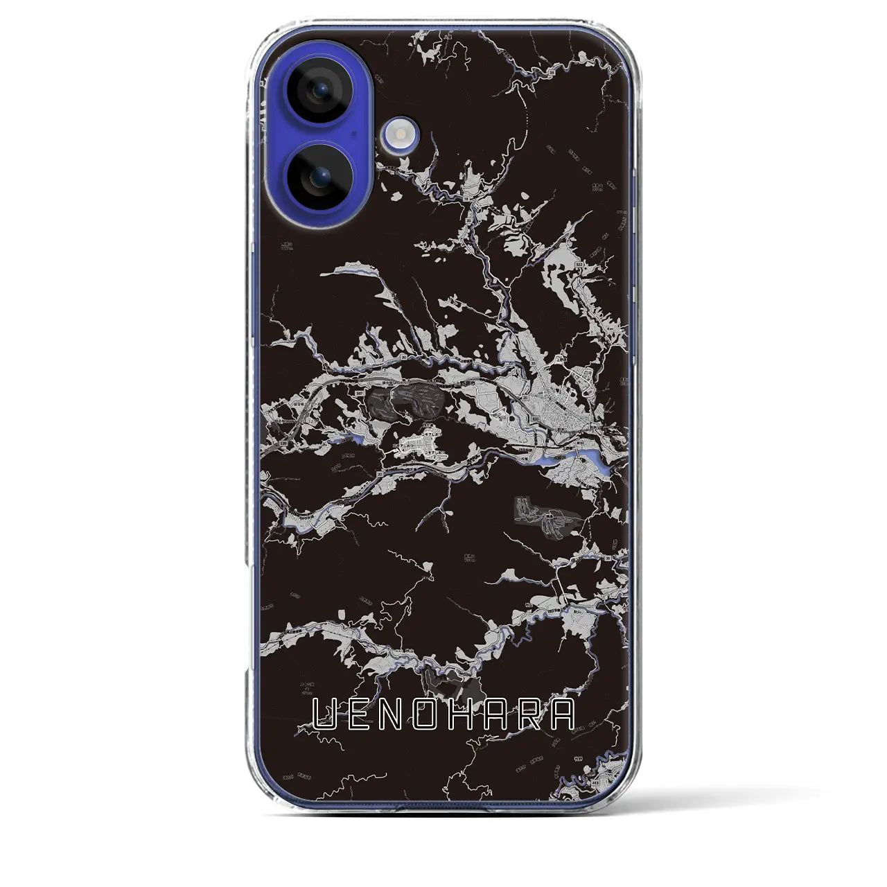 【上野原(山梨県)】地図柄iPhoneケース(クリアタイプ)