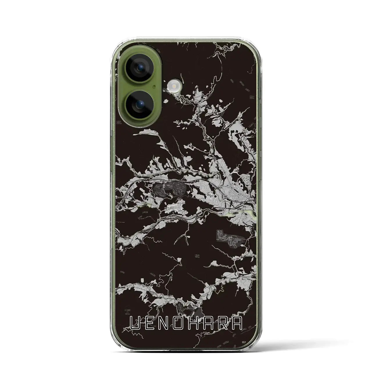 【上野原(山梨県)】地図柄iPhoneケース(クリアタイプ)