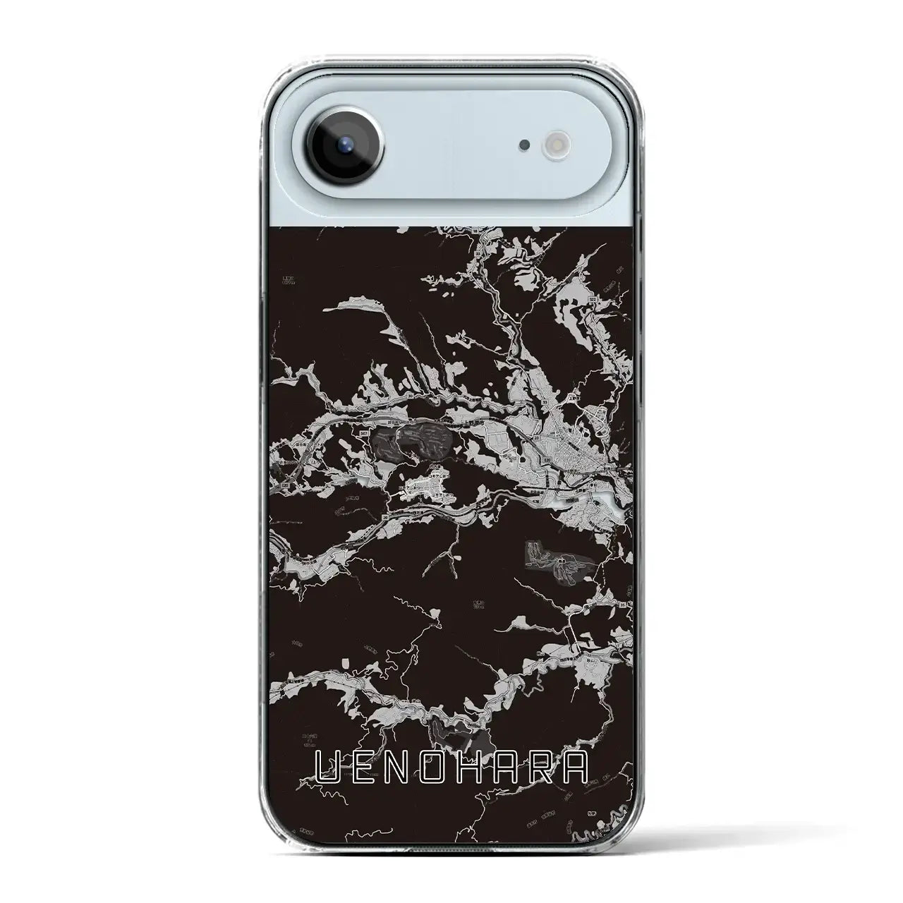 【上野原(山梨県)】地図柄iPhoneケース(クリアタイプ)