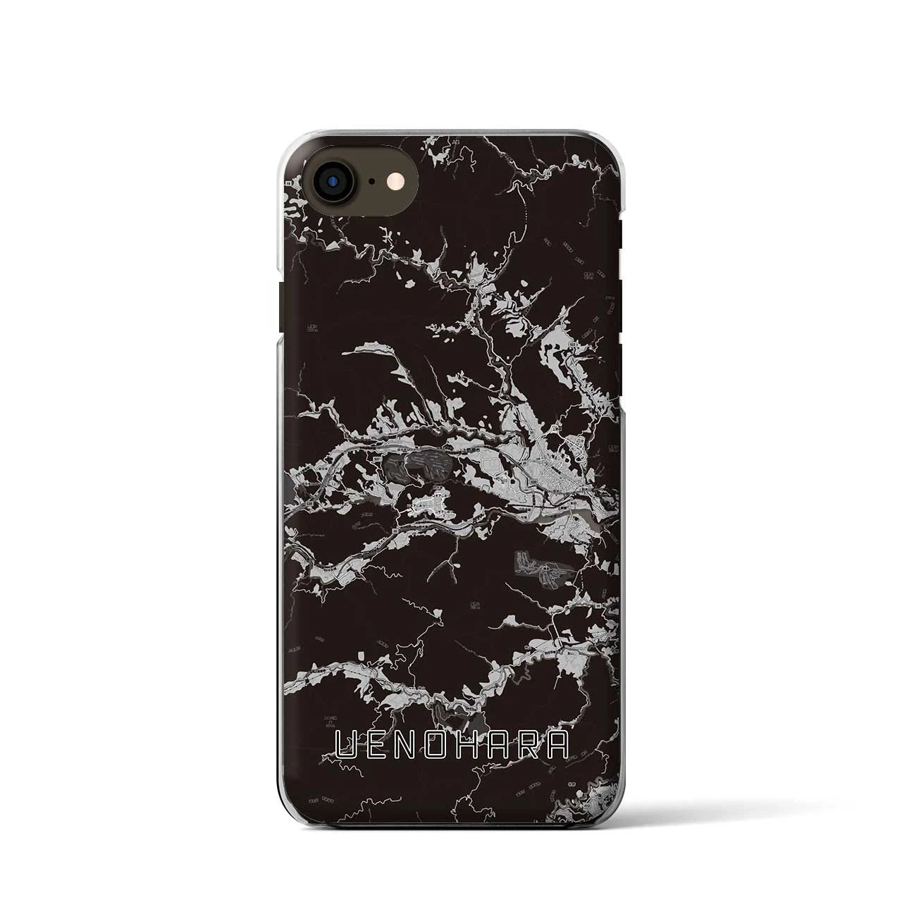 【上野原(山梨県)】地図柄iPhoneケース(クリアタイプ)