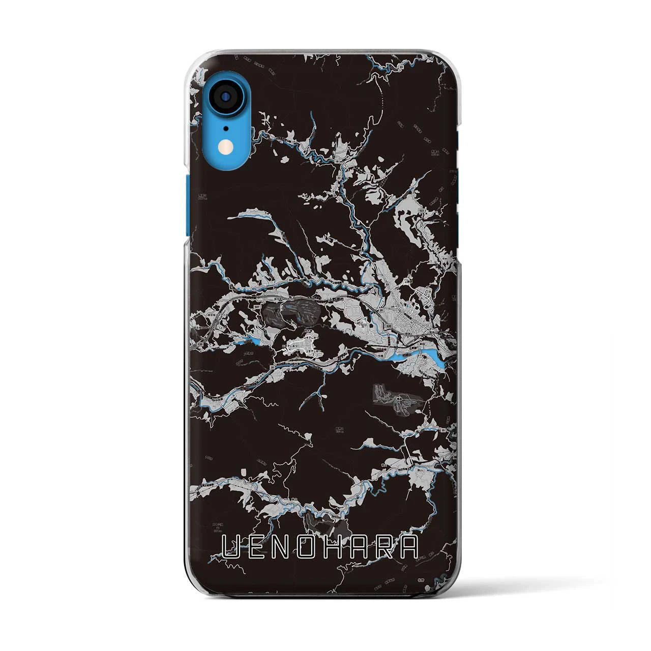 【上野原(山梨県)】地図柄iPhoneケース(クリアタイプ)