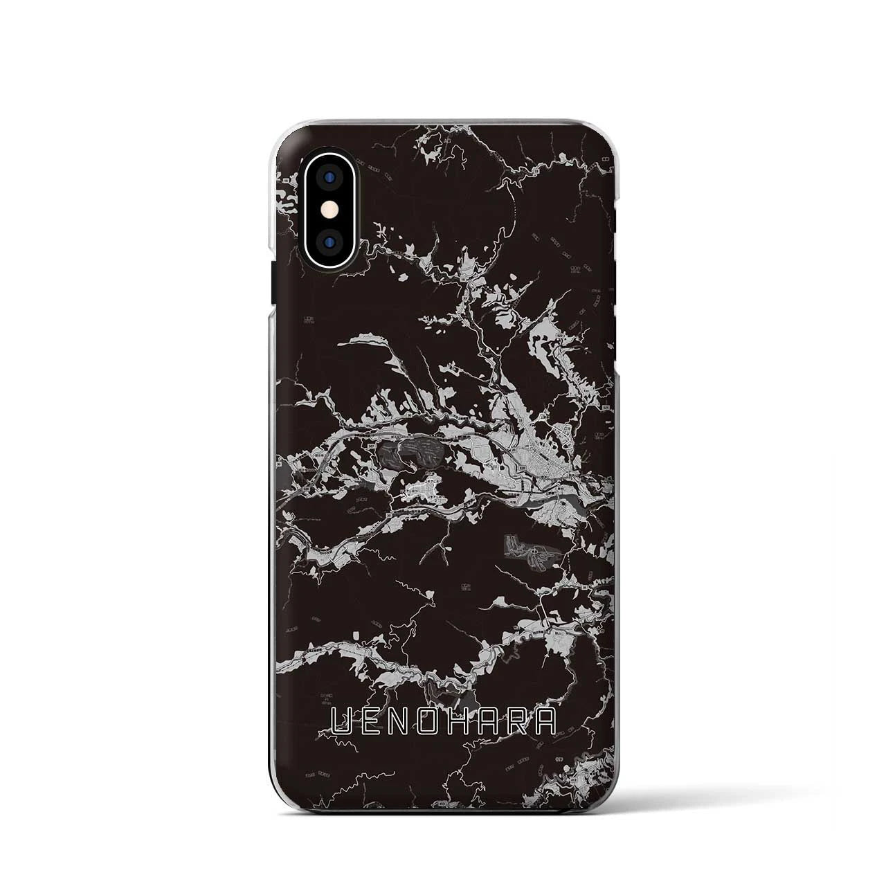 【上野原(山梨県)】地図柄iPhoneケース(クリアタイプ)