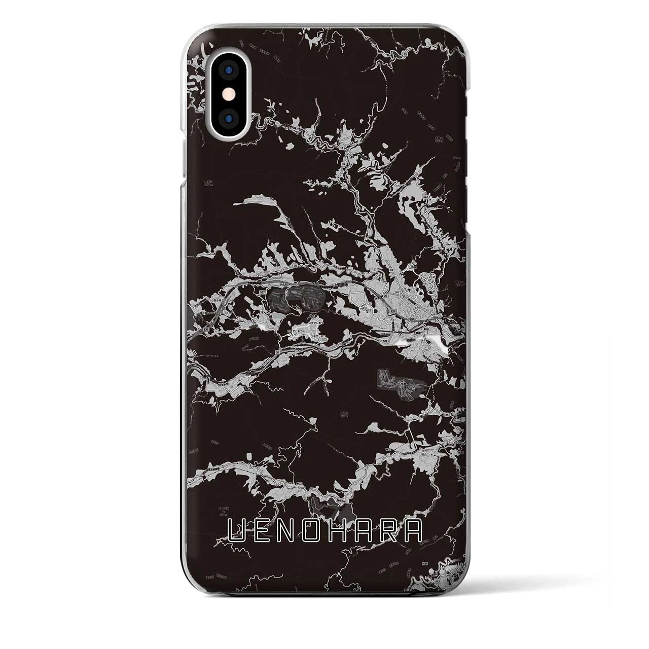 【上野原(山梨県)】地図柄iPhoneケース(クリアタイプ)