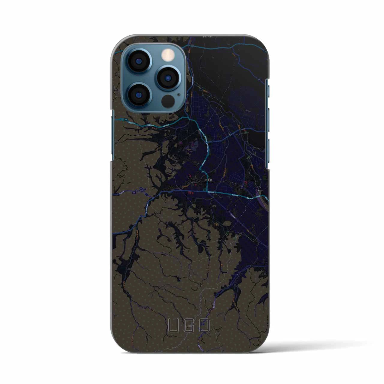 【羽後(秋田県)】地図柄iPhoneケース(バックカバータイプ)