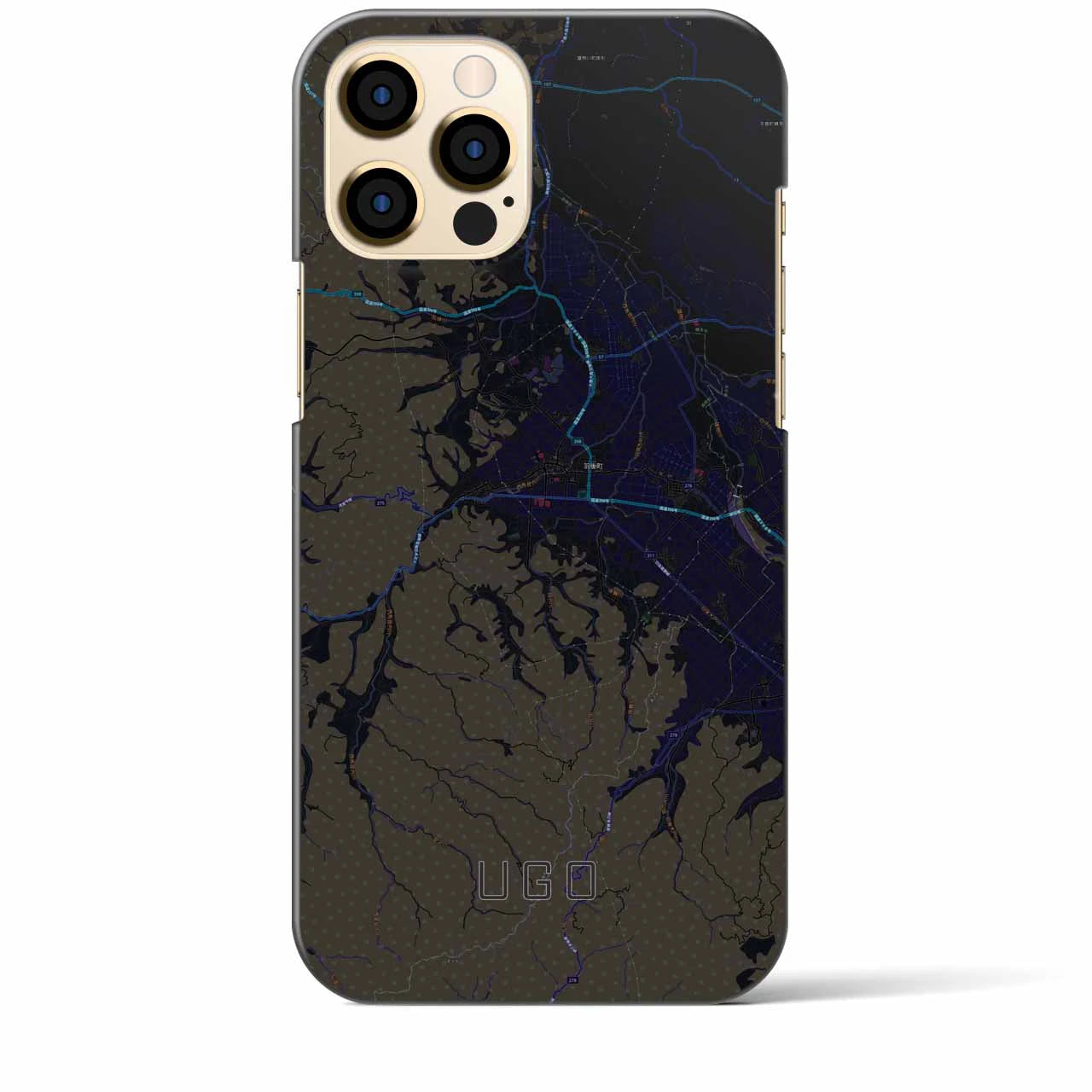 【羽後(秋田県)】地図柄iPhoneケース(バックカバータイプ)
