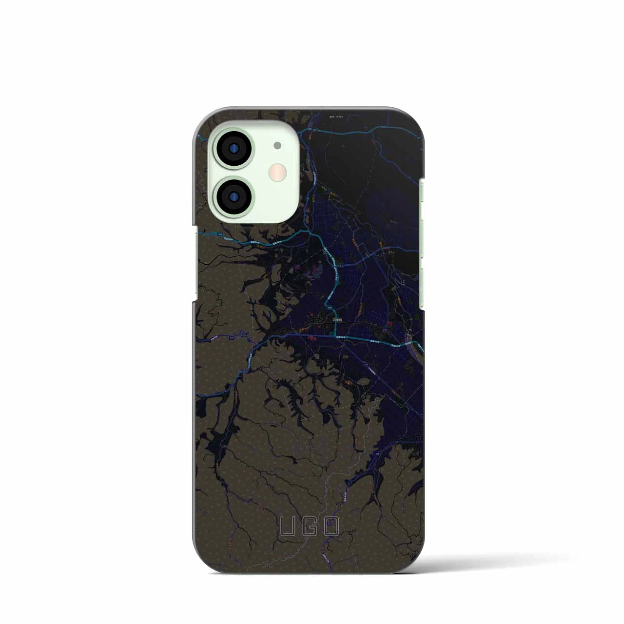 【羽後(秋田県)】地図柄iPhoneケース(バックカバータイプ)