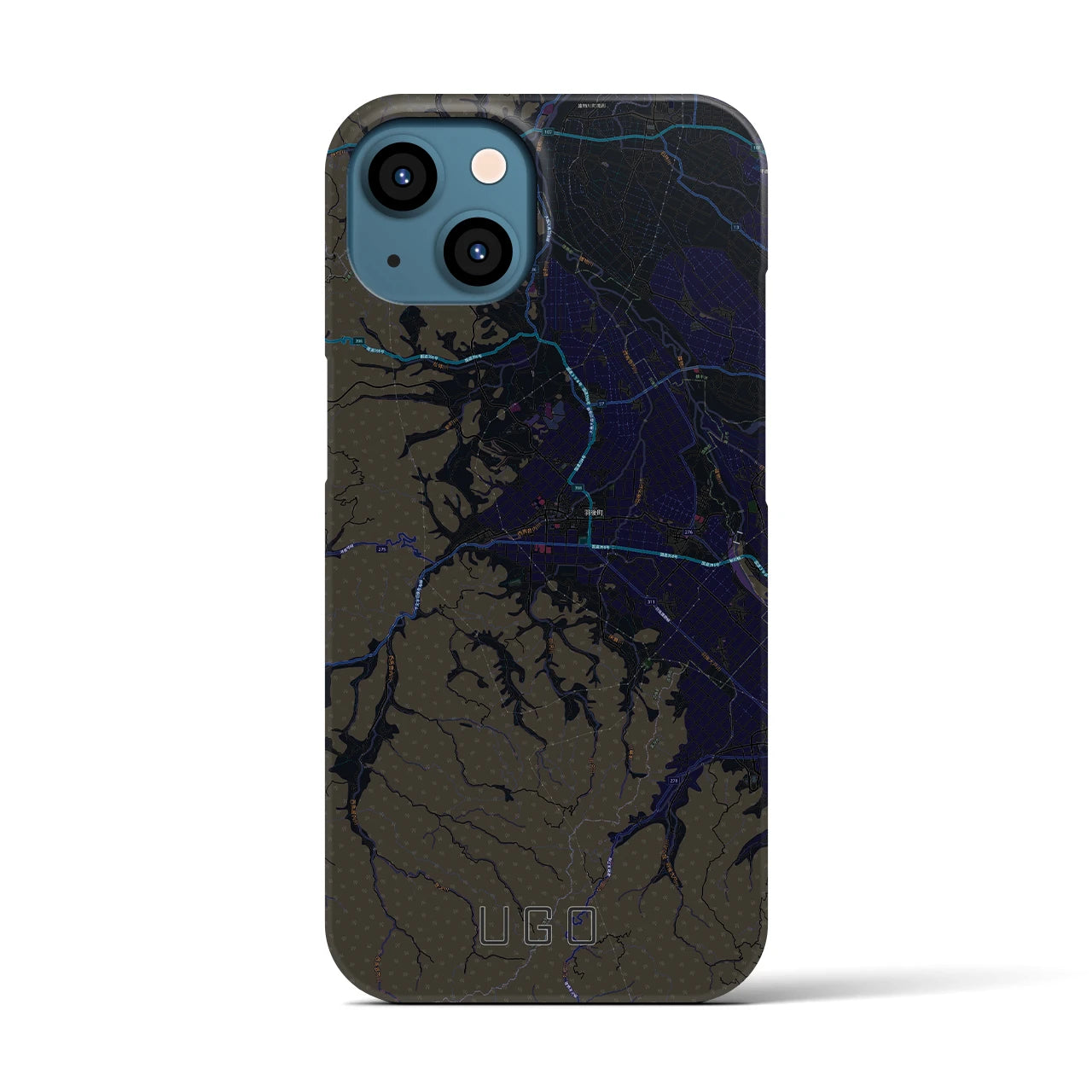 【羽後(秋田県)】地図柄iPhoneケース(バックカバータイプ)