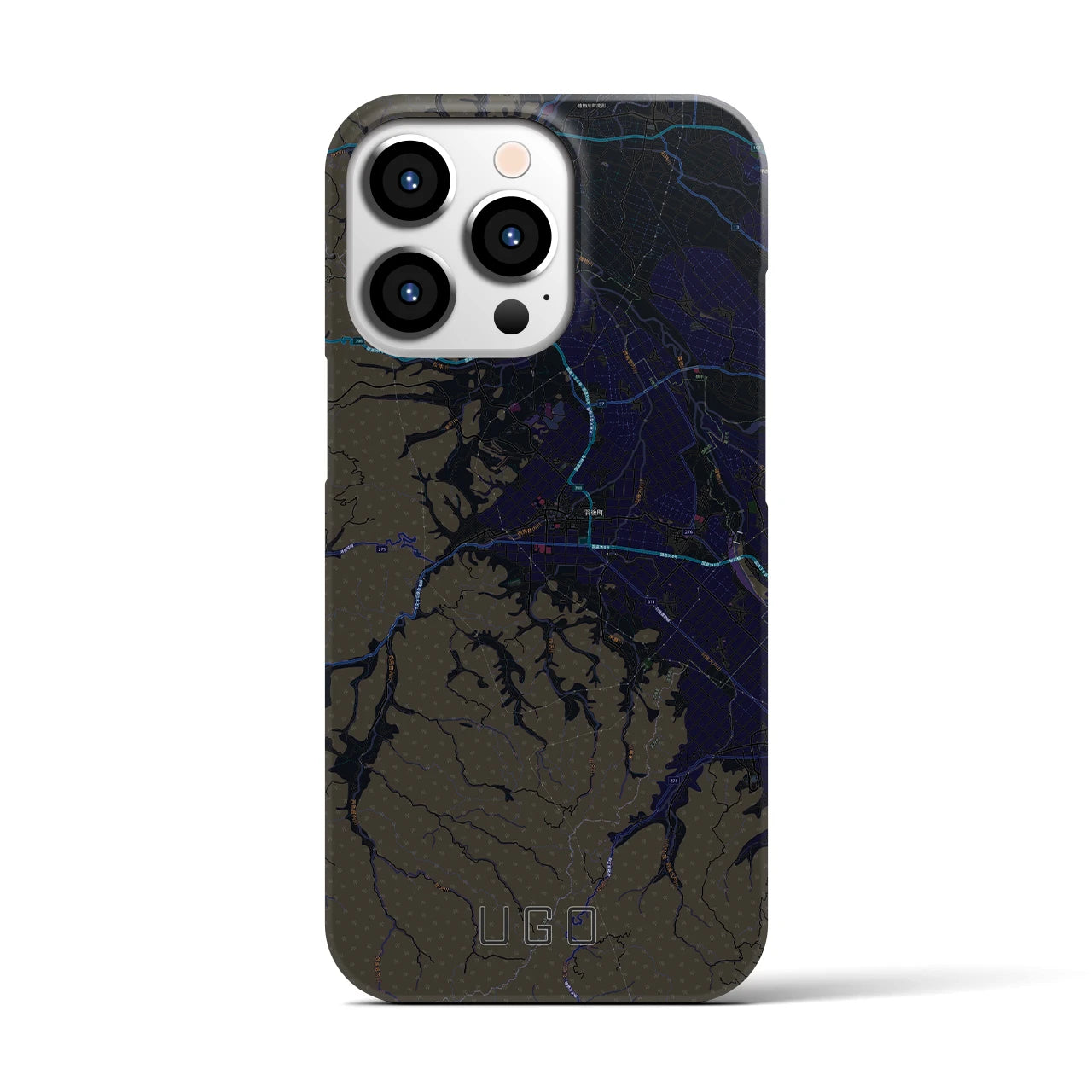【羽後(秋田県)】地図柄iPhoneケース(バックカバータイプ)
