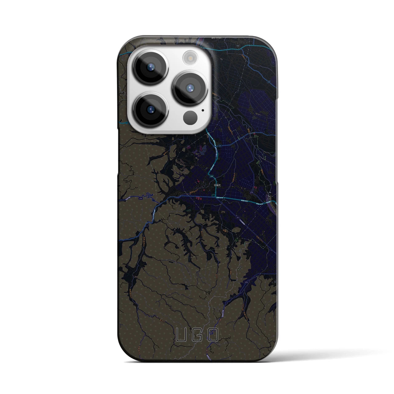 【羽後(秋田県)】地図柄iPhoneケース(バックカバータイプ)