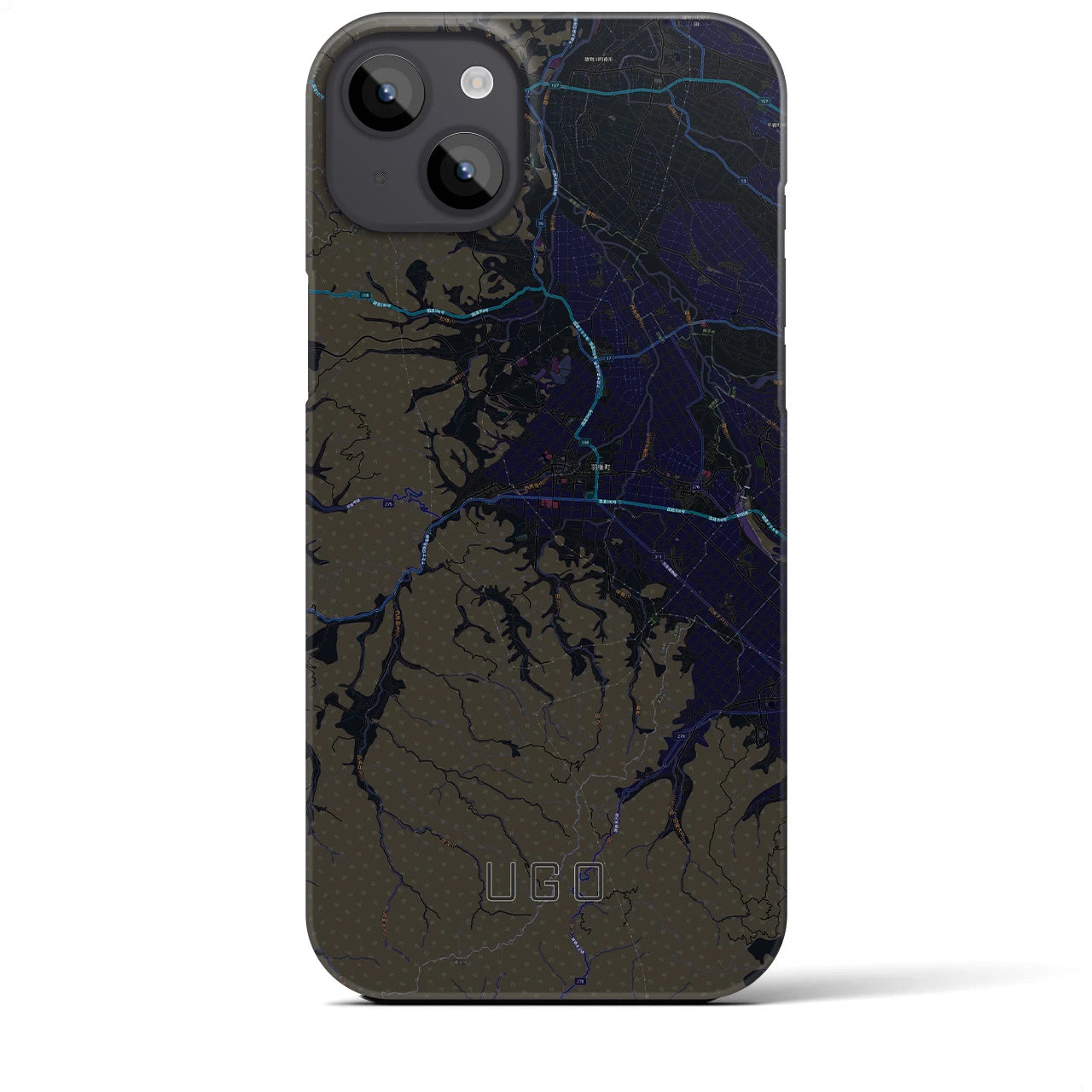 【羽後(秋田県)】地図柄iPhoneケース(バックカバータイプ)