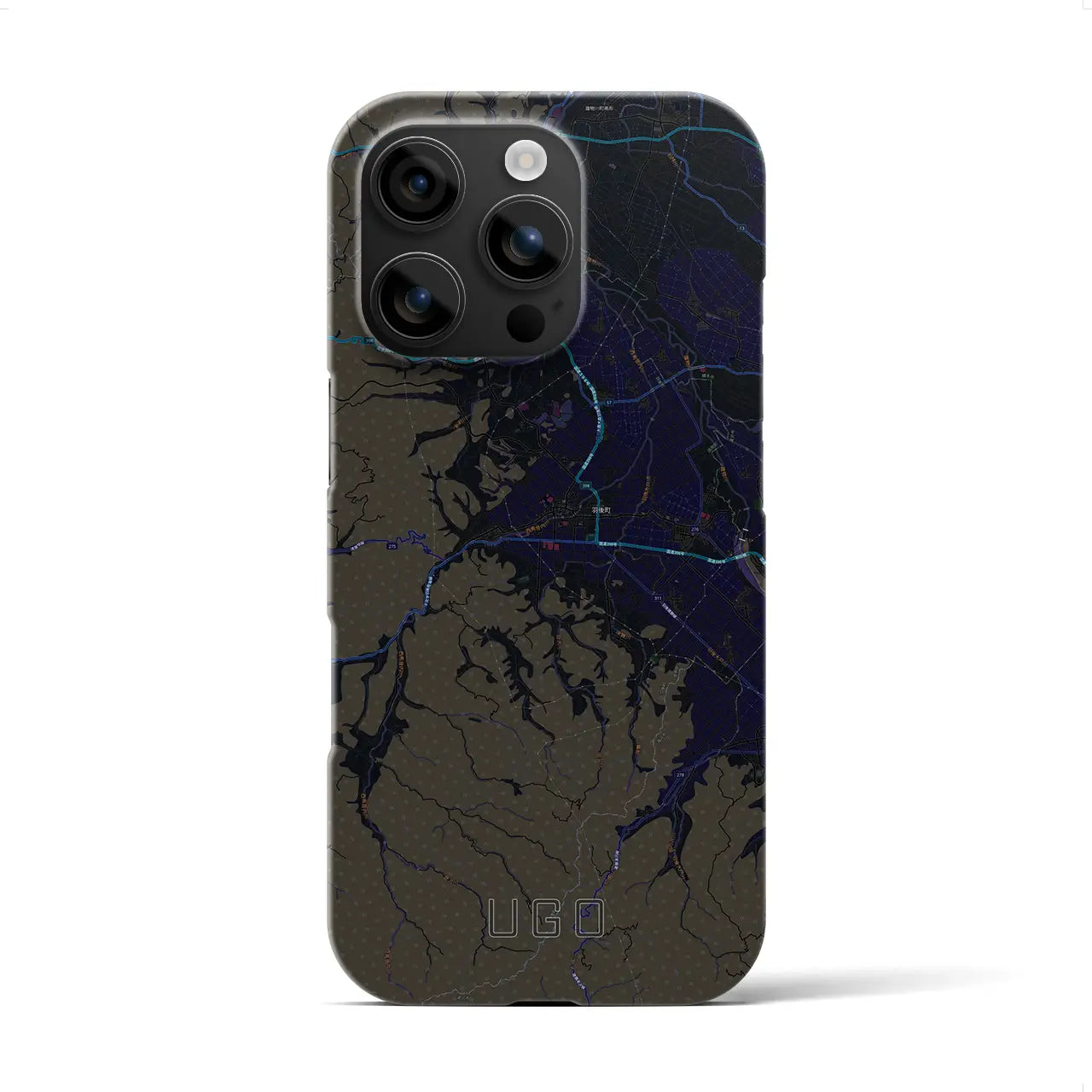 【羽後(秋田県)】地図柄iPhoneケース(バックカバータイプ)