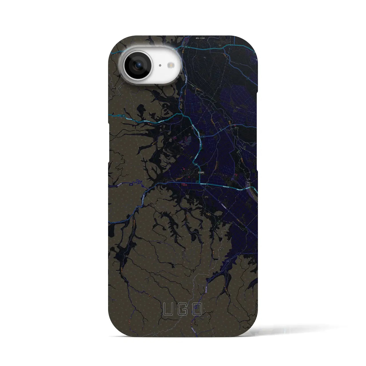 【羽後(秋田県)】地図柄iPhoneケース(バックカバータイプ)