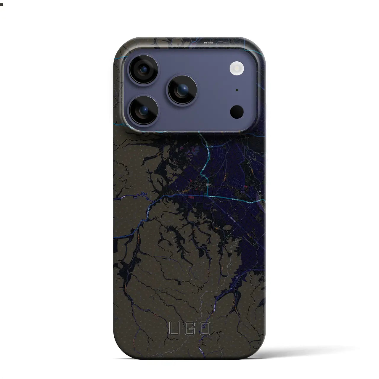 【羽後(秋田県)】地図柄iPhoneケース(バックカバータイプ)