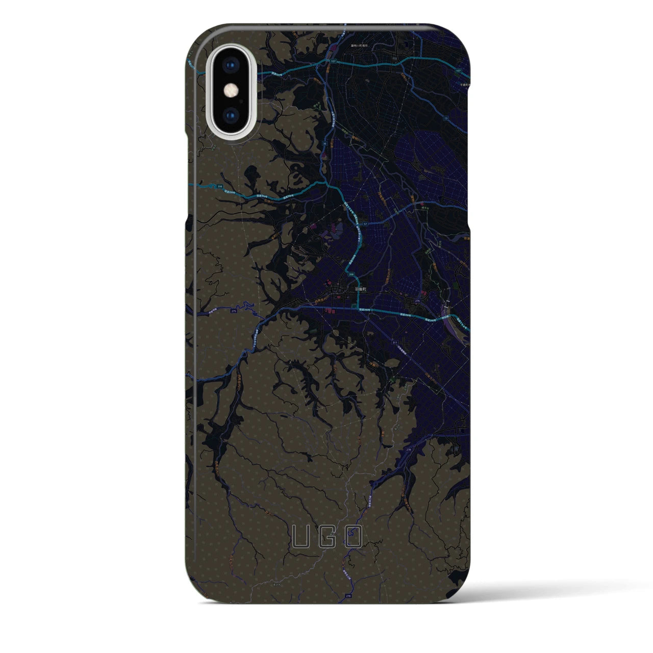 【羽後(秋田県)】地図柄iPhoneケース(バックカバータイプ)