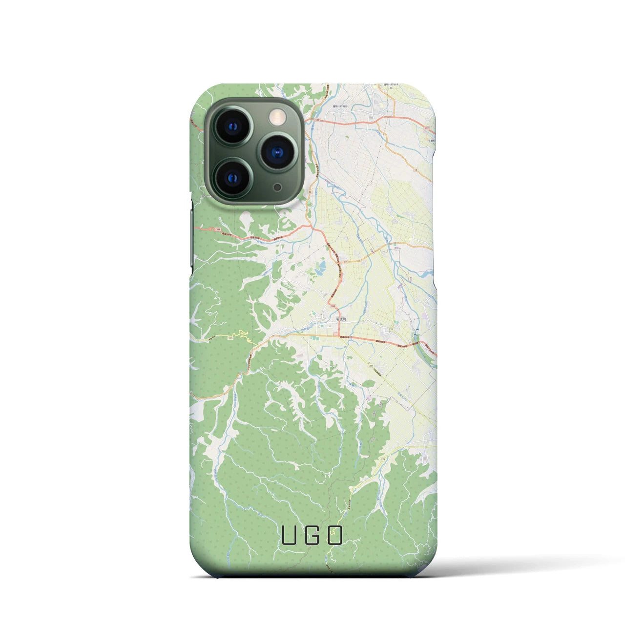 【羽後(秋田県)】地図柄iPhoneケース(バックカバータイプ)