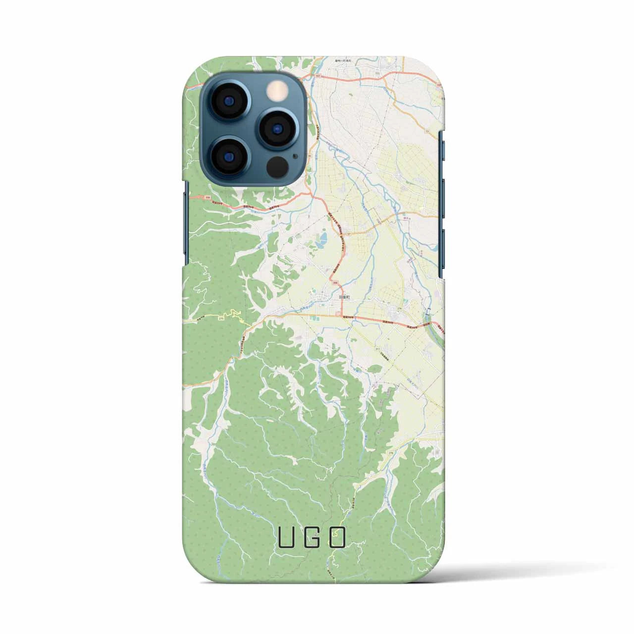【羽後(秋田県)】地図柄iPhoneケース(バックカバータイプ)