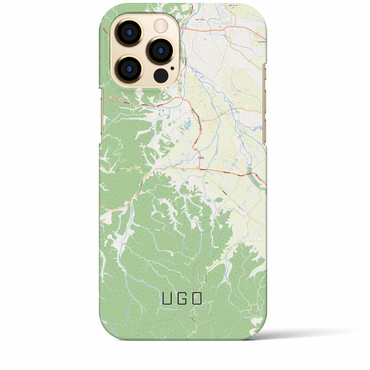 【羽後(秋田県)】地図柄iPhoneケース(バックカバータイプ)