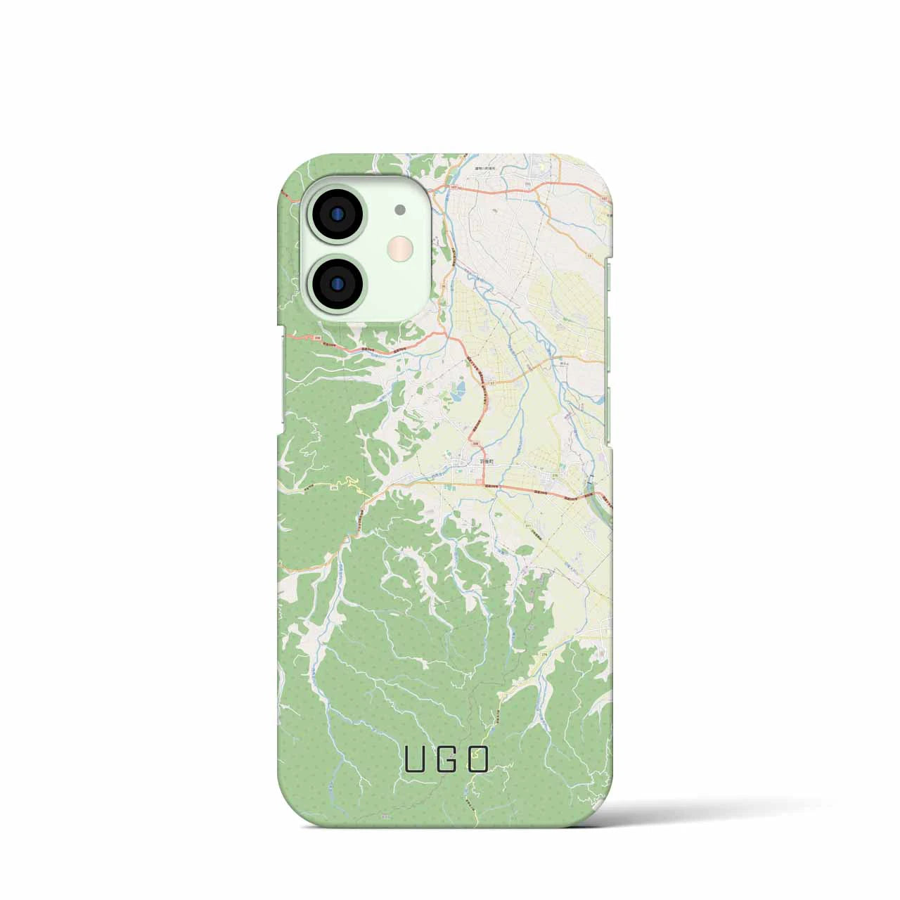 【羽後(秋田県)】地図柄iPhoneケース(バックカバータイプ)