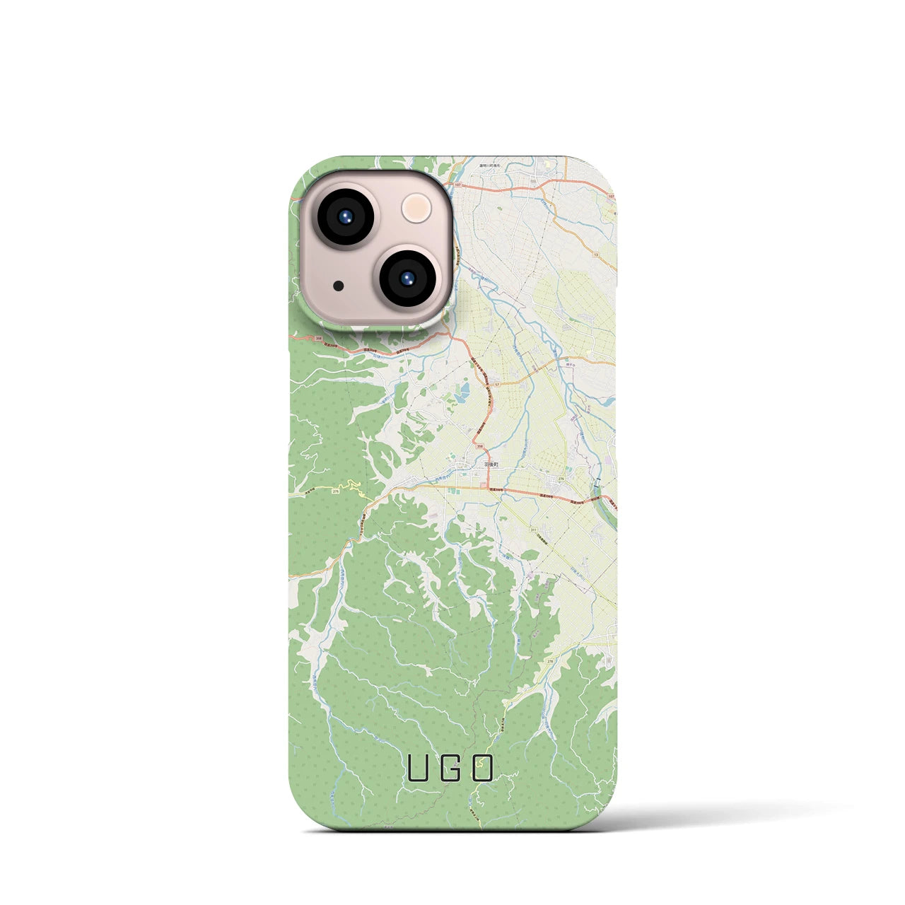 【羽後(秋田県)】地図柄iPhoneケース(バックカバータイプ)
