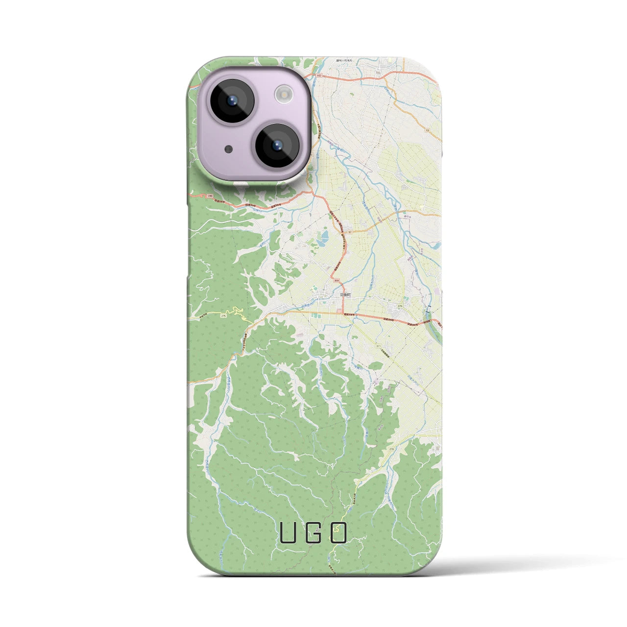 【羽後(秋田県)】地図柄iPhoneケース(バックカバータイプ)