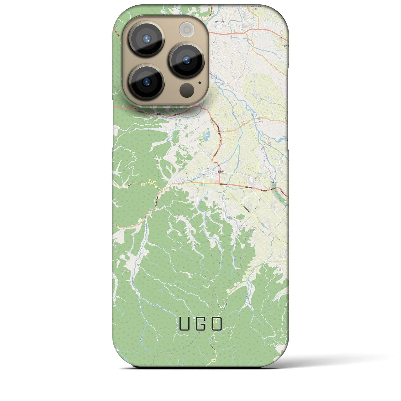 【羽後(秋田県)】地図柄iPhoneケース(バックカバータイプ)
