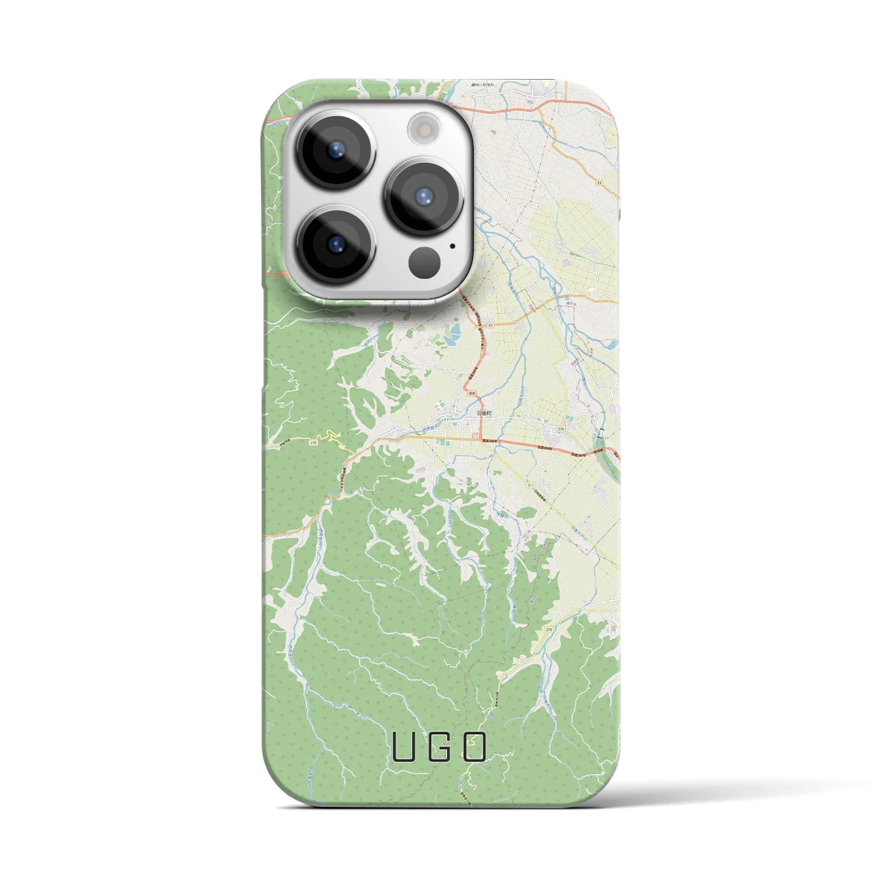 【羽後(秋田県)】地図柄iPhoneケース(バックカバータイプ)