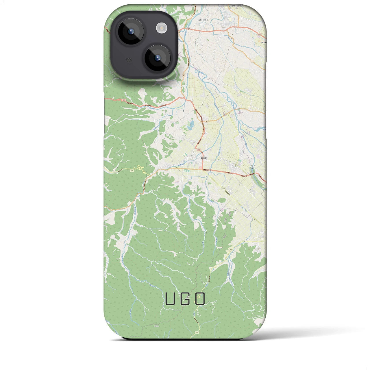 【羽後(秋田県)】地図柄iPhoneケース(バックカバータイプ)