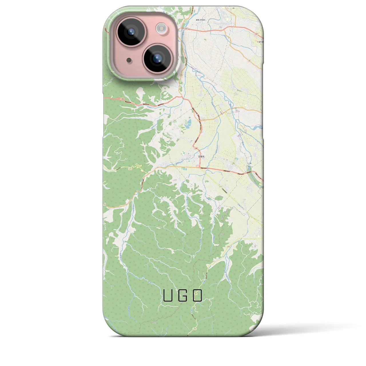 【羽後(秋田県)】地図柄iPhoneケース(バックカバータイプ)