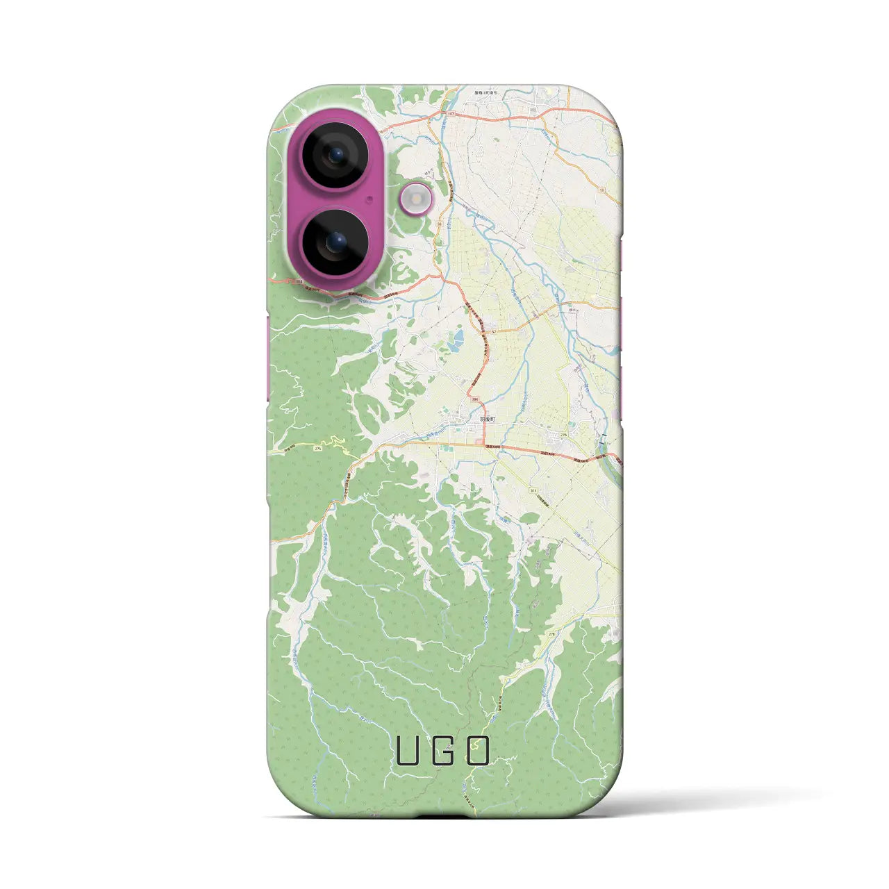 【羽後(秋田県)】地図柄iPhoneケース(バックカバータイプ)