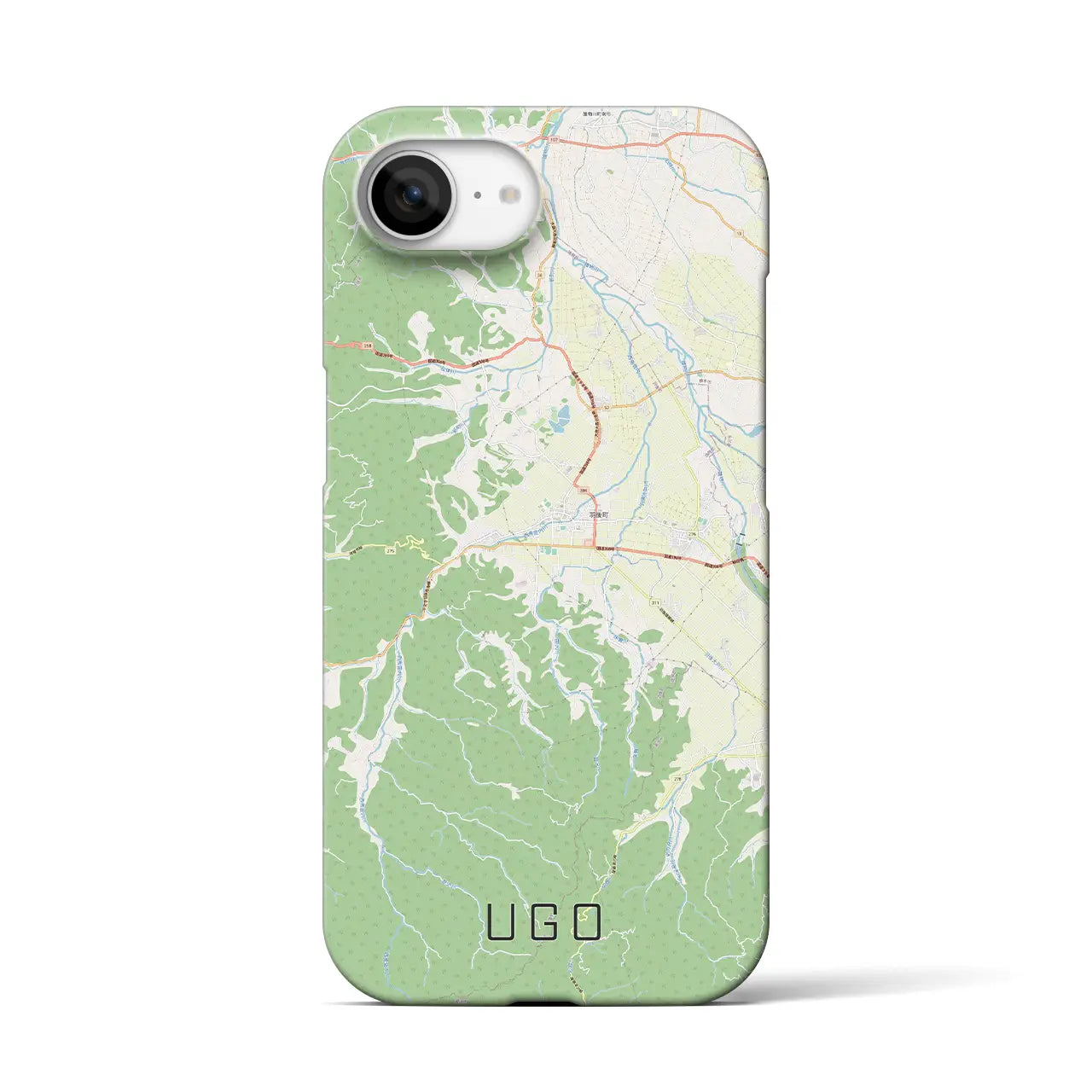 【羽後(秋田県)】地図柄iPhoneケース(バックカバータイプ)