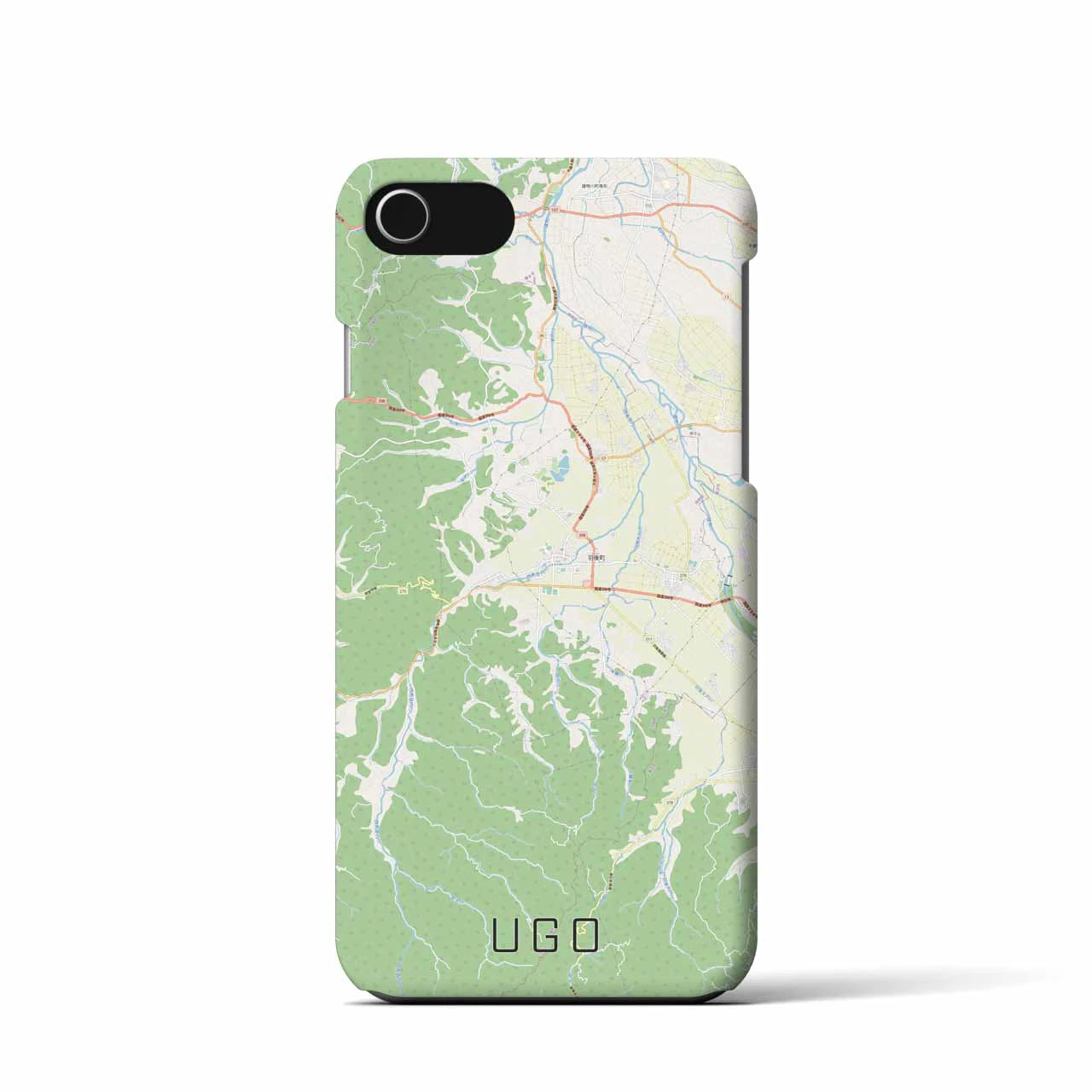 【羽後(秋田県)】地図柄iPhoneケース(バックカバータイプ)