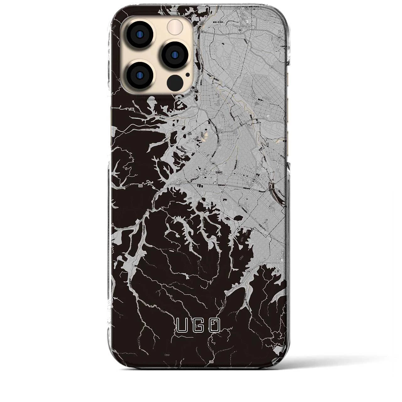 【羽後(秋田県)】地図柄iPhoneケース(クリアタイプ)