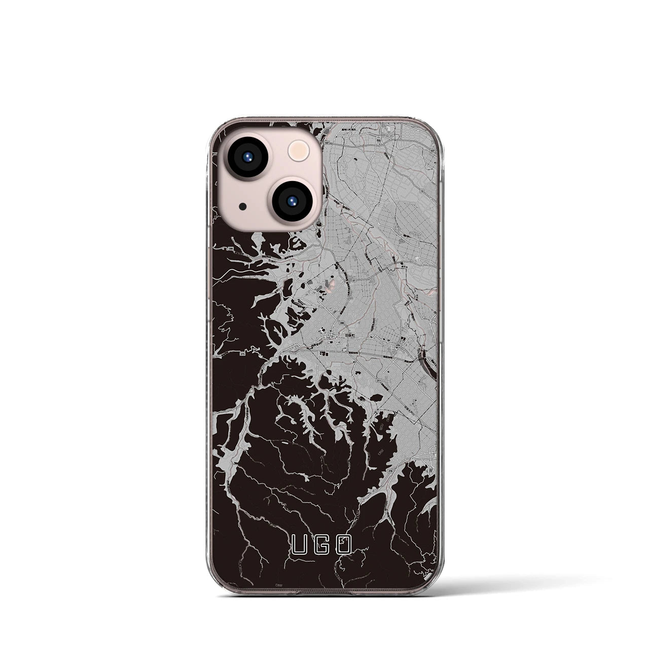 【羽後(秋田県)】地図柄iPhoneケース(クリアタイプ)