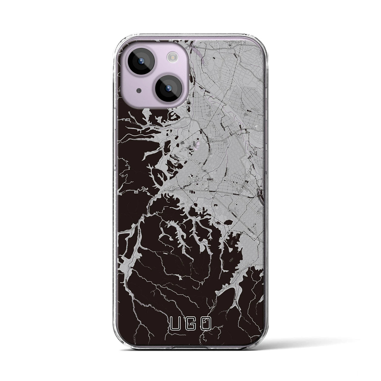 【羽後(秋田県)】地図柄iPhoneケース(クリアタイプ)