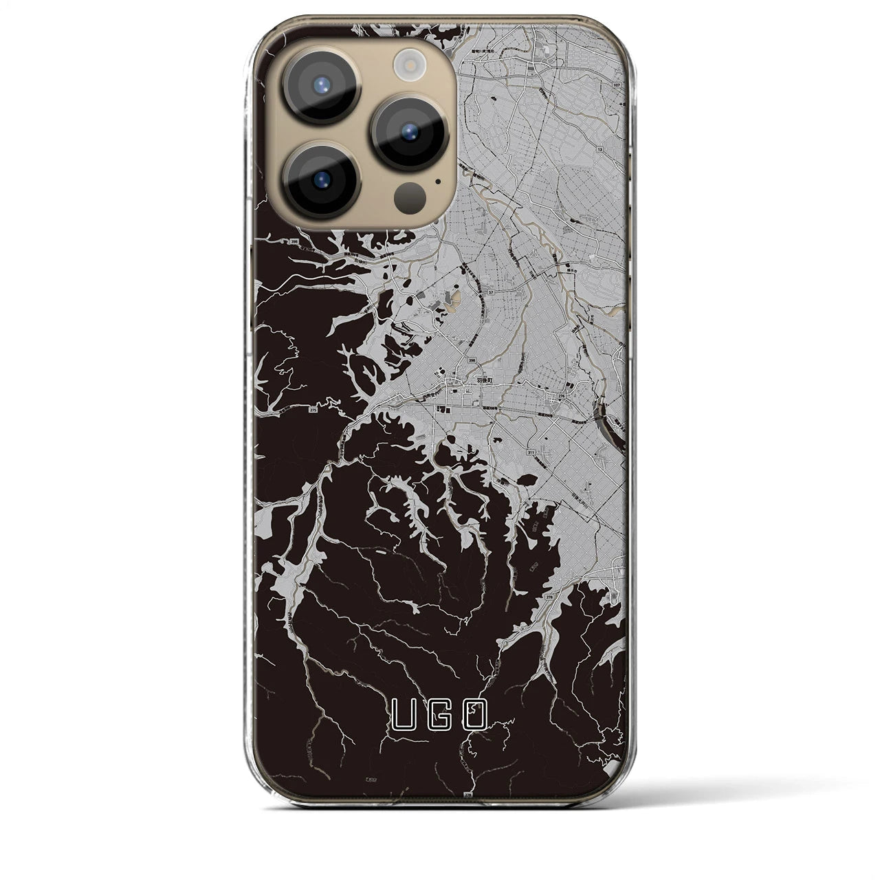 【羽後(秋田県)】地図柄iPhoneケース(クリアタイプ)