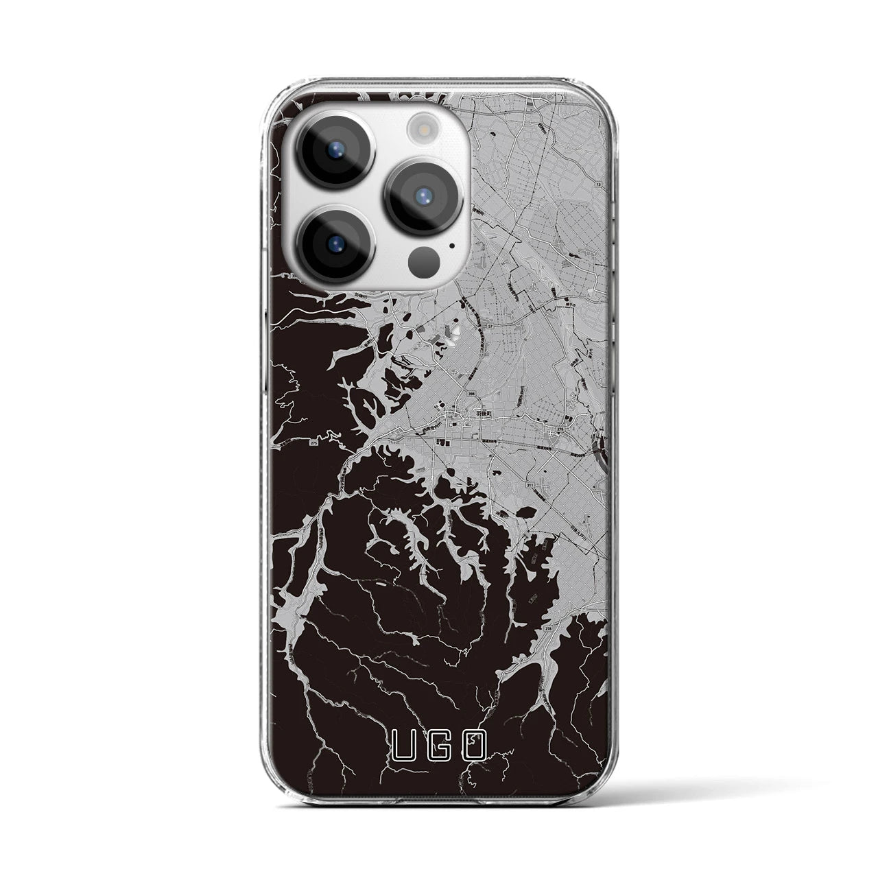 【羽後(秋田県)】地図柄iPhoneケース(クリアタイプ)