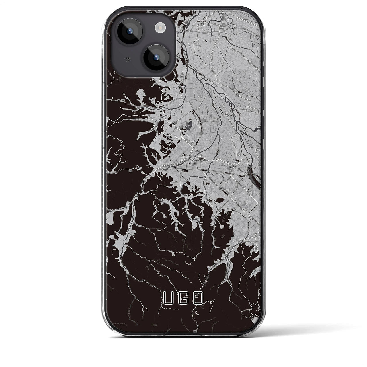 【羽後(秋田県)】地図柄iPhoneケース(クリアタイプ)