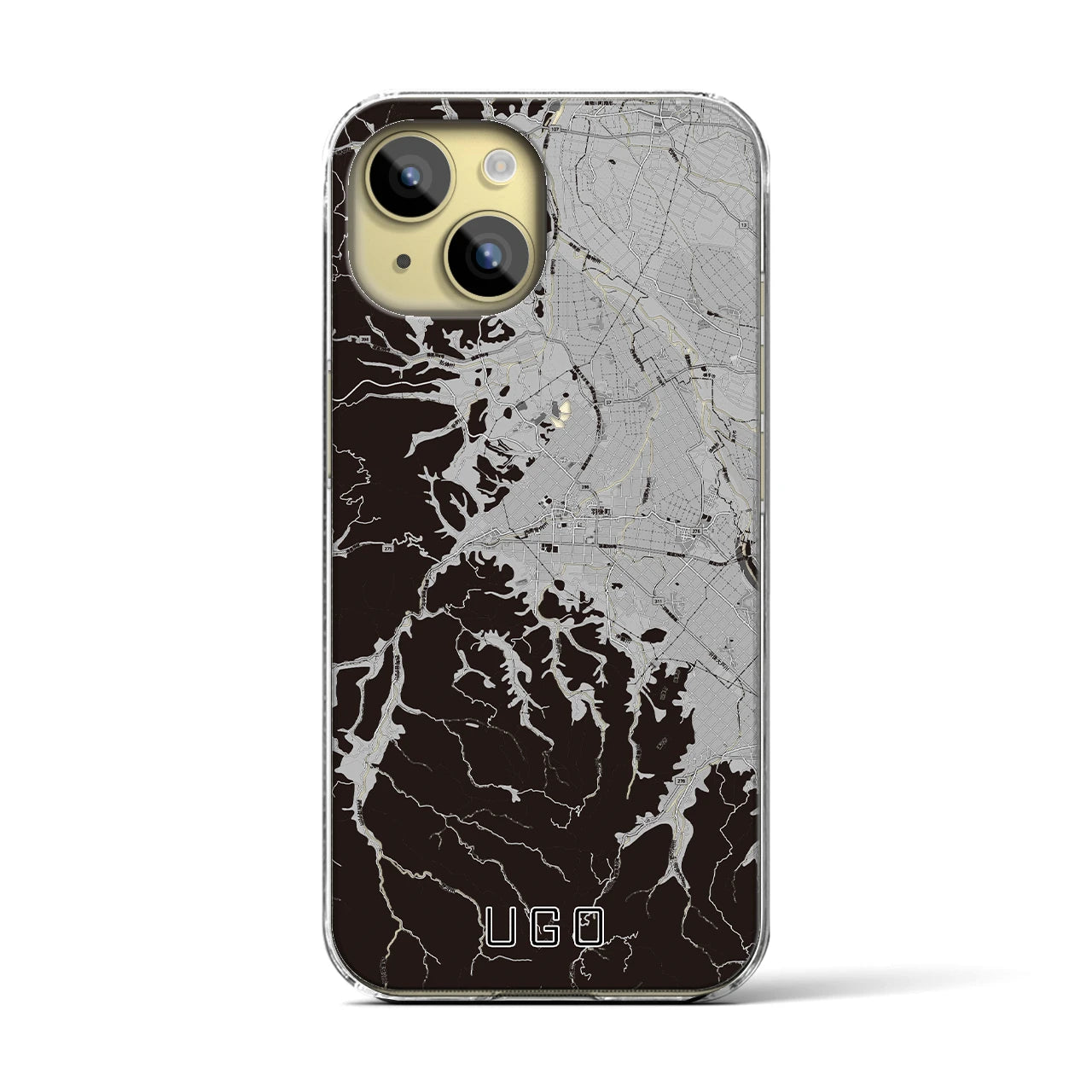 【羽後(秋田県)】地図柄iPhoneケース(クリアタイプ)