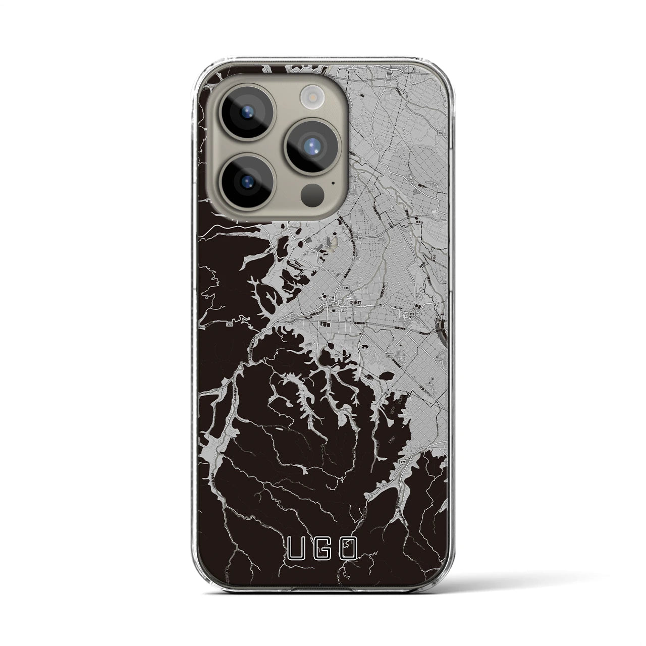 【羽後(秋田県)】地図柄iPhoneケース(クリアタイプ)