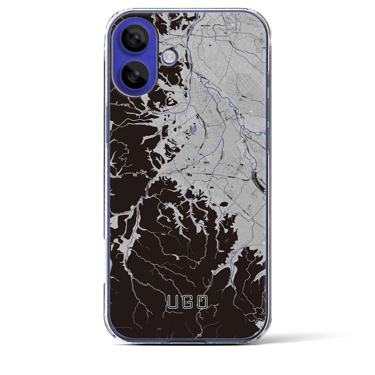 【羽後(秋田県)】地図柄iPhoneケース(クリアタイプ)