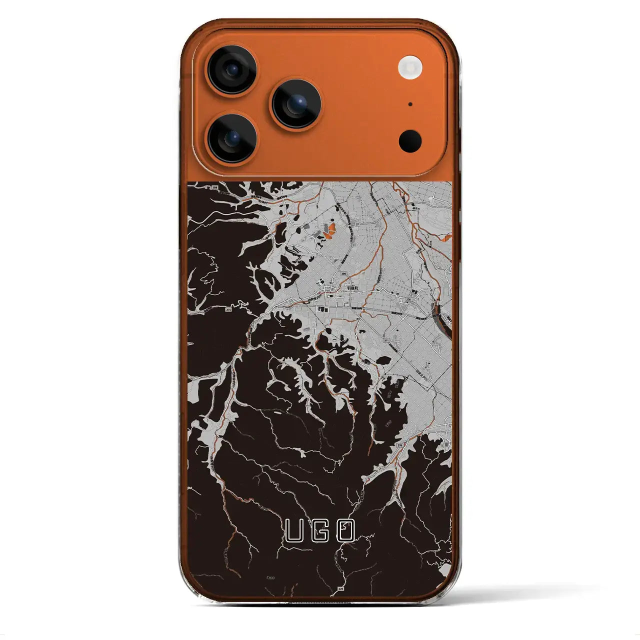 【羽後(秋田県)】地図柄iPhoneケース(クリアタイプ)