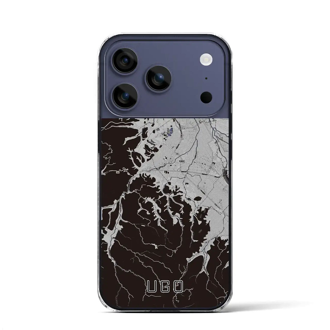 【羽後(秋田県)】地図柄iPhoneケース(クリアタイプ)